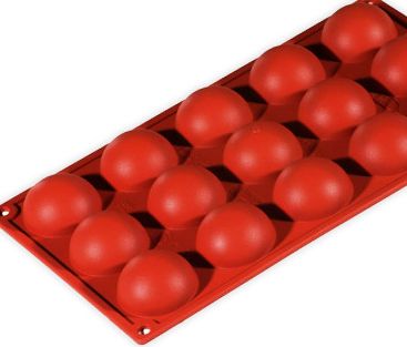 MOLDE SILICONA ROJO 175x300 FORMAFLEX FR003 SEMIESFERA 40MM