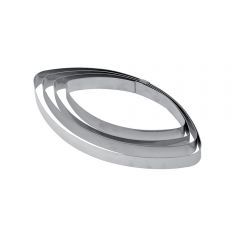 ARO INOX ALMENDRA LISO 20,5X11CM X25