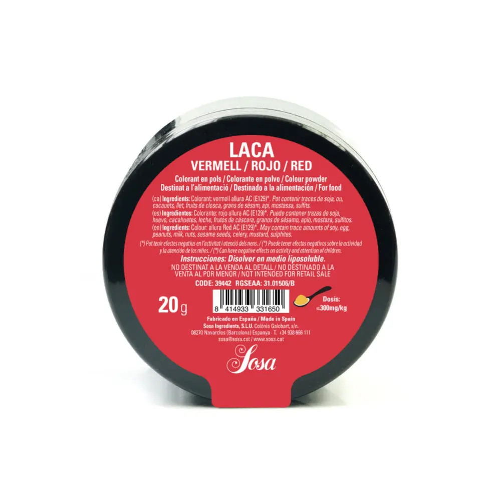 COLORANTE HIDRO ROJO 70G SOSA