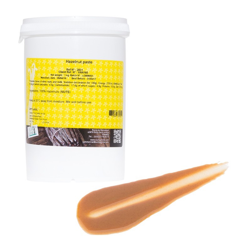 PASTA DE AVELLANAS 1KG. EUROVANILLE