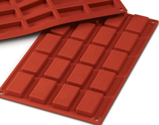 [PAV-FR014] MOLDE SILICONA ROJO 175x300 FORMAFLEX FR014 MINI FINANCIER 11ML