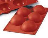 [PAV-FR018] MOLDE SILICONA ROJO 175x300 FORMAFLEX FR018 SEMIESFERA 80MM