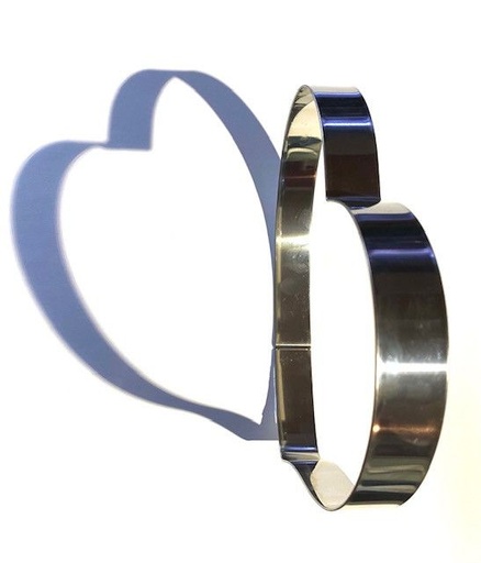 [PAV-X33] ARO INOX CORAZON LISO 17X16CM X33
