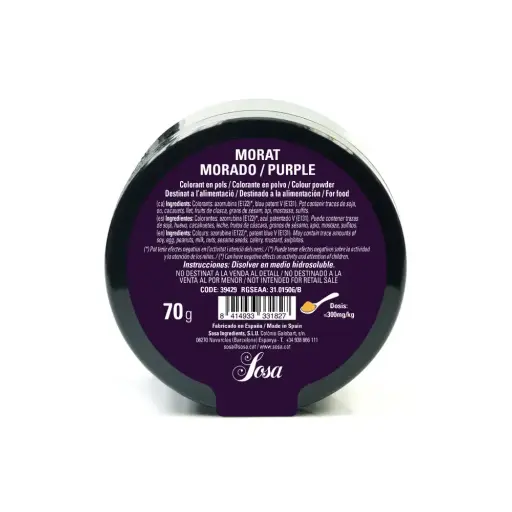 [SOS-39429] COLORANTE HIDRO MORADO 70G SOSA