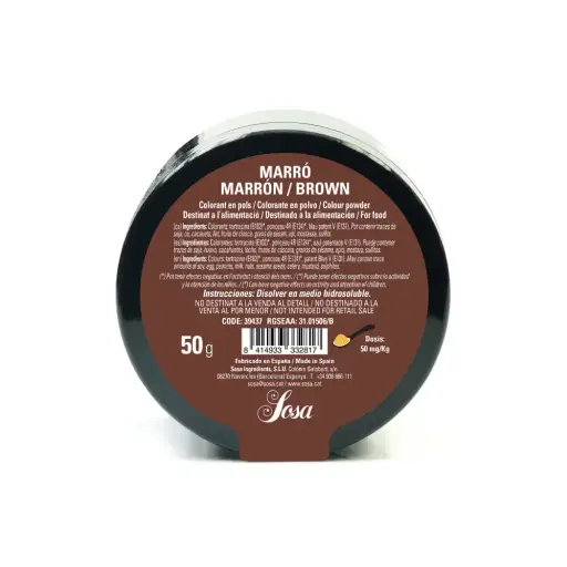[SOS-39437] COLORANTE HIDRO MARRON 50G SOSA
